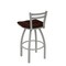 Holland Bar Stool Co 30" Low Back Swivel Bar Stool, Nickel Finish, Dark Cherry Maple Seat 41130ANDCMpl - alternate 2